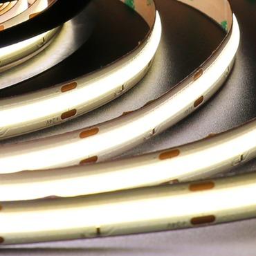 China Indoor High Density No Dot Fob Led Strip Led 24v 320 led flexible cob led strip light for sale