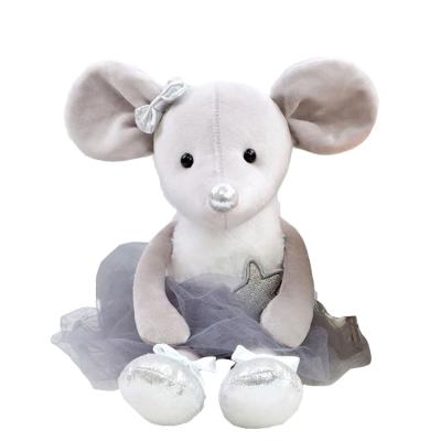 China 2020 Wholesale Washable Year Of The Rat Mascot Ballet Mouse Toys Stuffed Animals Rat With Dress Yearly Gift Plush Toy for sale