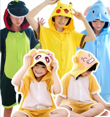 China Summer Parent-Child Cartoon Long Sleeve Cotton Children's Thermal Children's Pajamas Cartoon Animal Animal Pajamas Overalls for sale