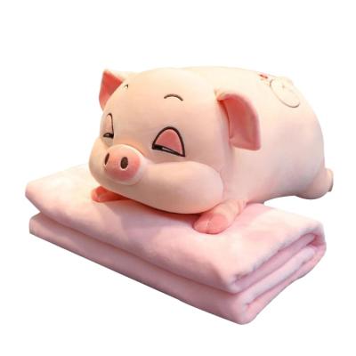 China Hot Selling Soft Comfortable Pig Mouse Hamster Stuffed Toy Doll Sleeping Pillow Bottom Cotton Piglet Pillow Cover for sale