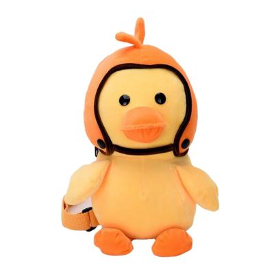 China Factory new design plush duck bag child gift plush toy yellow duck bagpack plush toy shoulder bag super soft doll for sale