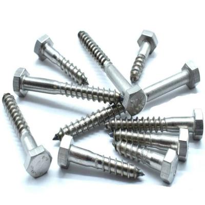 China HEX 304 Stainless Steel Carbon Steel Wood Screws Hex Lag Screws for sale