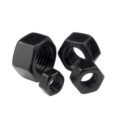 China Handan Manufacture M6-m30 Steel Structure DIN934 Strong High Tensile Black Hex Nut for sale