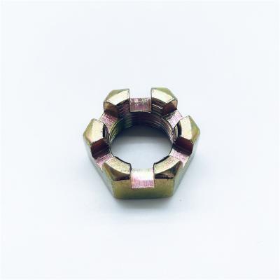 China Heavy Industry DIN Standard ANSI BSW Carbon Steel Galvanized Slotted Nuts for sale