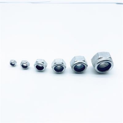 China DIN982 General Industry Nylon Lock Nut Bzinc Plated Carbon Steel for sale