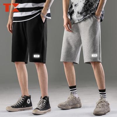 China Hot Selling Custom Logo Jogger Shorts Mens Streetwear Lane Casual Night Sweat Viable Hot Shorts Reflective Short Pants Sports Gym Running Men for sale