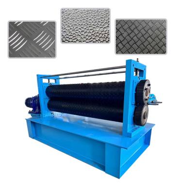 China Building Construction Metal Steel Sheets Steel Plate Diamond Checker Pattern Leveling Embossing Machine For Flattening Metal for sale