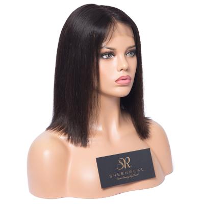 China BOB Top Quality Double Drawn Hair Lead Cut Natural Hair Short Lace Front Wig For Summer Women for sale