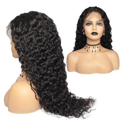 China Water Wave 360 ​​Brazilian Water Wave Lace Front Hair Wigs Pre Plucked Brazilian Hair Natural Hairline Front Lace Wig With Baby Hair for sale