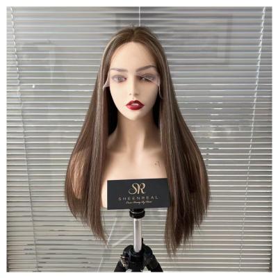 China Natural Wave 22 Inches 12a Grade European Kosher Full Wig Thick Flat Jewish Wigs For Jews for sale