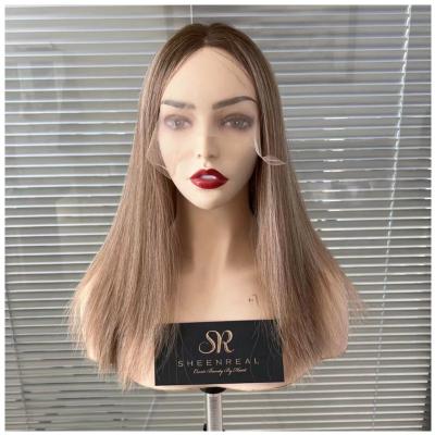 China Natural Wave Bone Straight Highlighted Top European Hair Grade 12A Jewish Kosher Wigs With Lace for sale