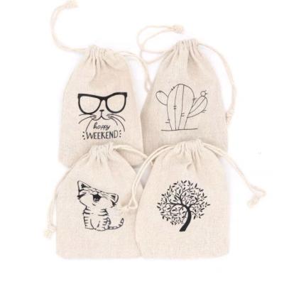 China Wholesale 100% breathable cotton drawstring gift pouch cotton muslin canvas bags cheap eco-friendly promotion with printed logo for sale