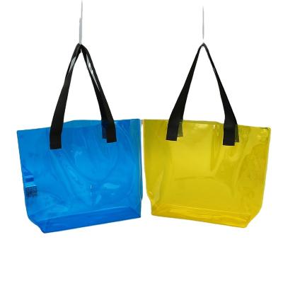 China Transparent Handbag Jelly Gift Bag Custom LOGO Shopping Plastic Tote Bag PVC Waterproof China Manufacturer for sale