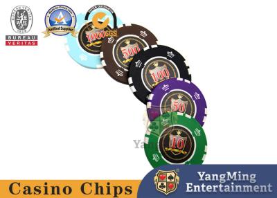 China Anti Counterfeiting Casino Poker Chip Set Clay +Sticker for sale