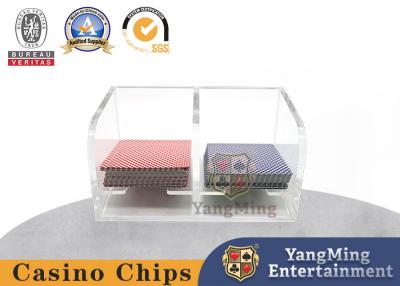 China Smooth 2 Grid Acrylic Poker Discard Holder For Casino Table Games for sale