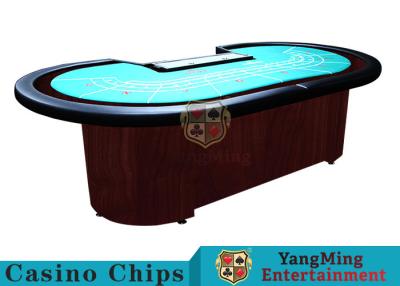 China Baccarat Standard Fod Poker Table For 9 Player 80 Inch Baccarat Poker Table With Heat Sublimation Custom Printing for sale