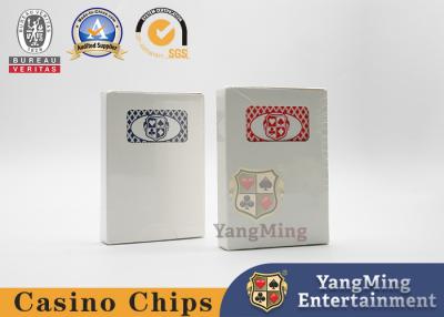 China Original 310g blackcore paper Casino Playing Cards Red And Blue With Black Hearts for sale