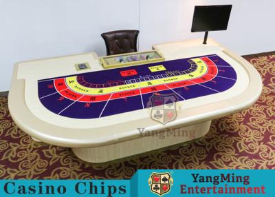 China Macao VIP Dedicated Casino Poker Table With Standard Simulation Pu Leather Handrails for sale