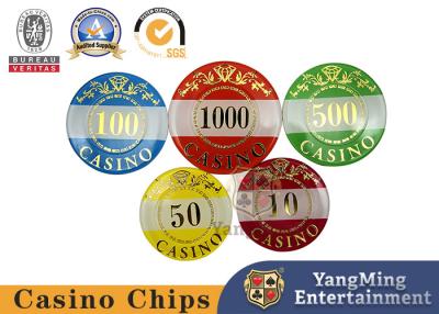 China Acrylic Hot Stamping Chip Set With 760 Pieces Of Baccarat Table Game Chips Comes With A Chip Box for sale