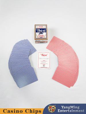 China 310g Imported Red Blue Bee Black Core Poker Card Baccarat Gambling Table Dedicated Playing Card for sale