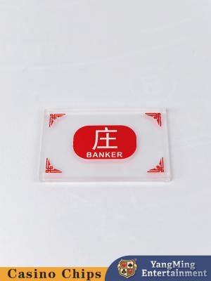 China Acrylic Frosted Baccarat Gambling Table Game Chinese English Banker Player Marker for sale