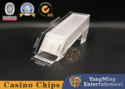 China 8 mazos de cartas de juego cartas de plástico acrílico congelado distribuidor de mesa de casino personalizable en venta