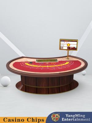 China Factory customized oval treadle lucky six baccarat table  Entertainment & Leisure Club Poker Table for sale