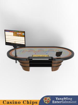 China Factory Customized Gambling Baccarat Poker 8 Person Smart Chip Induction Poker Table for sale