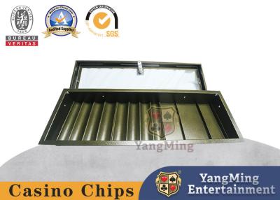 China 8 Row Thick Silver Color Poker Chip Trays Blackjack Gambling Table Ceramic Chips Single Layer Convenient To Counting for sale