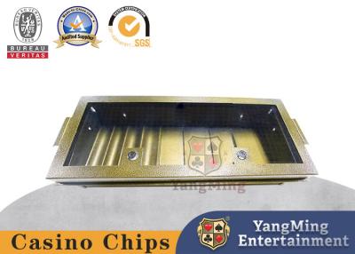 China Fábrica personalizada Casino Club Chips Float Metal Single Layer Poker Chips Tray With Metal Lock Baccarat Table Tray à venda