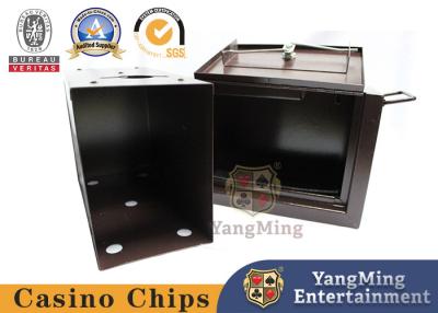 China Grande caixa de dinheiro do dinheiro do metal dos acessórios do casino do entalhe do dinheiro com fechamentos/lata Lockable do dinheiro à venda