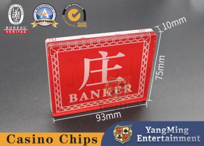 China Banker-Player Baccarat Gamblings-Tabelle gewinnt Händler-Markierung Crystal Red Blue Color zu verkaufen