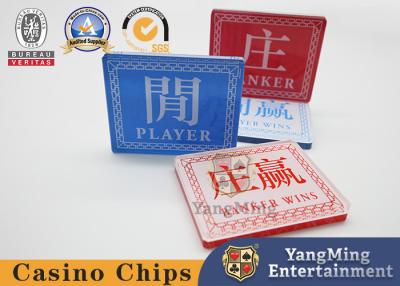 China Spieltisch-Bakkarat-Pokerspiel-Gewinn-Knopf-Acrylrote blaue Spiel-Markierungs-Fabrik-Entwurfs-Gewohnheits-Plastikzusätze zu verkaufen