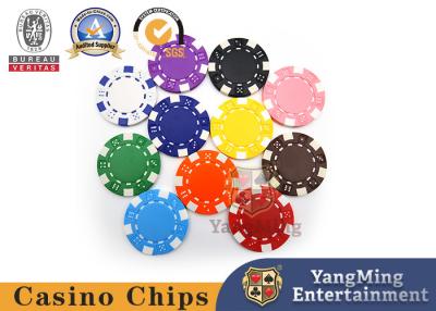 China Customized 11.5g ABS Material Sticker Casino Poker Chips Jeton Yangming for sale