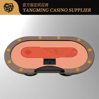 China Modern Casino Oval Metal Treadle Poker Table For Casino Poker Tables Gambling Room Gamers for sale