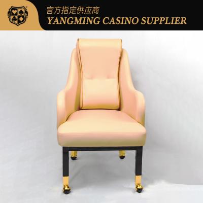 China Deluxe Customized Wynn Macau Casino Player Chair Baccarat Gaming Chair With Wheels for sale