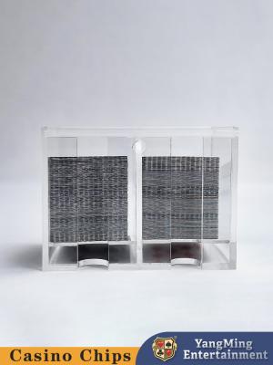 China Caja de acrílico espesada fábrica plástica transparente del descenso del tenedor del distribuidor autorizado de las tarjetas de las cubiertas del portador 8 de los naipes en venta