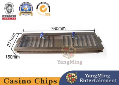 China Messingmetalleisen einlagiger verschließbarer Chip Box Baccarat Acrylic Texas Clay Anti-Counterfeiting Chip Countertop Tray zu verkaufen