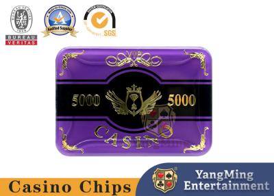 Cina Il baccarat Chip Set High Temperature Gold acrilico ha placcato il chip del gioco della Tabella del poker in vendita