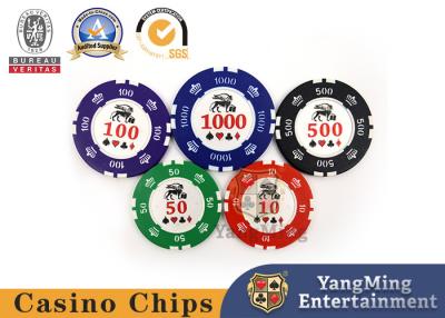 China etiqueta engomada Tejas de Clay Poker Chip Set Frosted de la base de hierro 760Pcs en venta