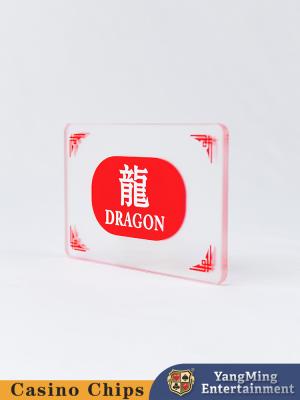 China a espessura Dragon Tiger Positioning Card Red Blue de 8mm geou o jogo de tabela acrílico do pôquer à venda