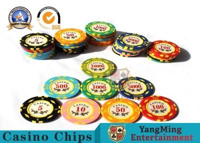 China 11.8g Colorful Casino Poker Chips And Cards / Custom Plaque Stickers for sale