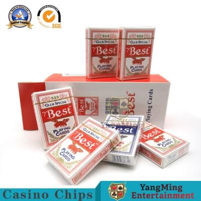 China Simple Casino Poker Cards Blue core Papper Gambling Club Baccarat Table Games for sale