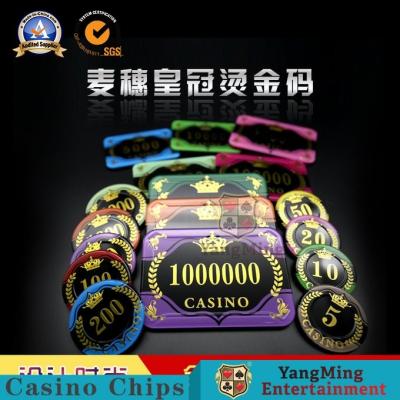 China De Kroon die van het tarweoor het Acryl UVlicht van Chips Custom Purple van de Casinopook bronzen Te koop