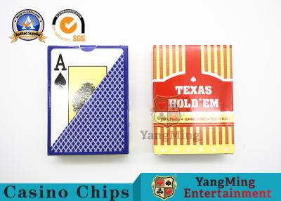 China Waterproof PVC Plastic Playing Cards For Texas Hold'Em Game Double Sided Frosted for sale