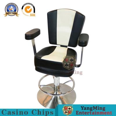 China Stangen-Schwarz-Jack Casino Gaming Chairs Metal-Fuß Simulation PUs drehender zu verkaufen