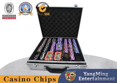 China Round 14g Clay Personalised Casino Poker Chip Set With Metal Core for sale