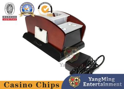 China Wood-Colored 2 Deck Of Playing Cards Dual-Purpose Gambing Universal Poker Shuffler for sale