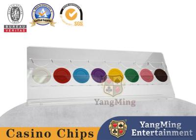 China 16 Horizontal Transparent Acrylic Roulette Poker Chip Stand for sale