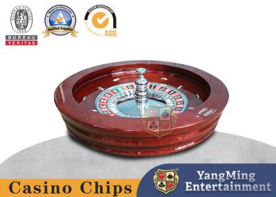 China Precision Bearing Deluxe Wooden Roulette Wheel Mahogany With Double Zero Layout for sale